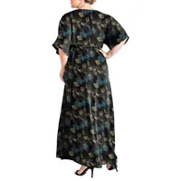 Women's Plus Sparkler Print Kimono Wrap Maxi Dress