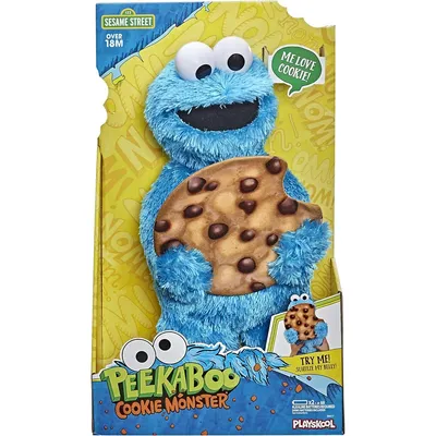 Sesame Street Peekaboo Cookie Monster Talking 13-inch Plush Toy