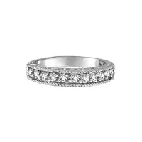 Stackable Diamond Ring Anniversary Band 14k White Gold (0.31ct)