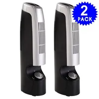 Costway 2 Pcs Mini Ionic Whisper Home Air Purifier & Ionizer Pro Filter 2 Speed