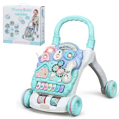 Baby Sit-to-stand Learning Walker Toddler Activity Center Musical Toy W/ Lights