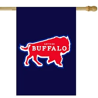 Red And White Let's Go Buffalo Outdoor House Flag 40" X 28"