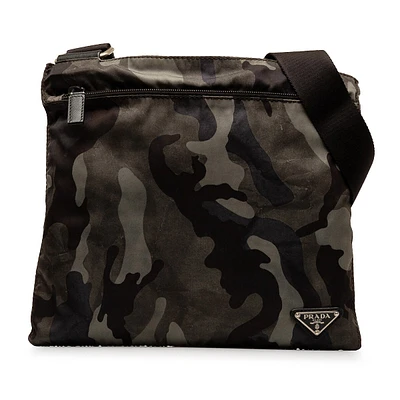 Pre-loved Tessuto Camouflage Crossbody Bag