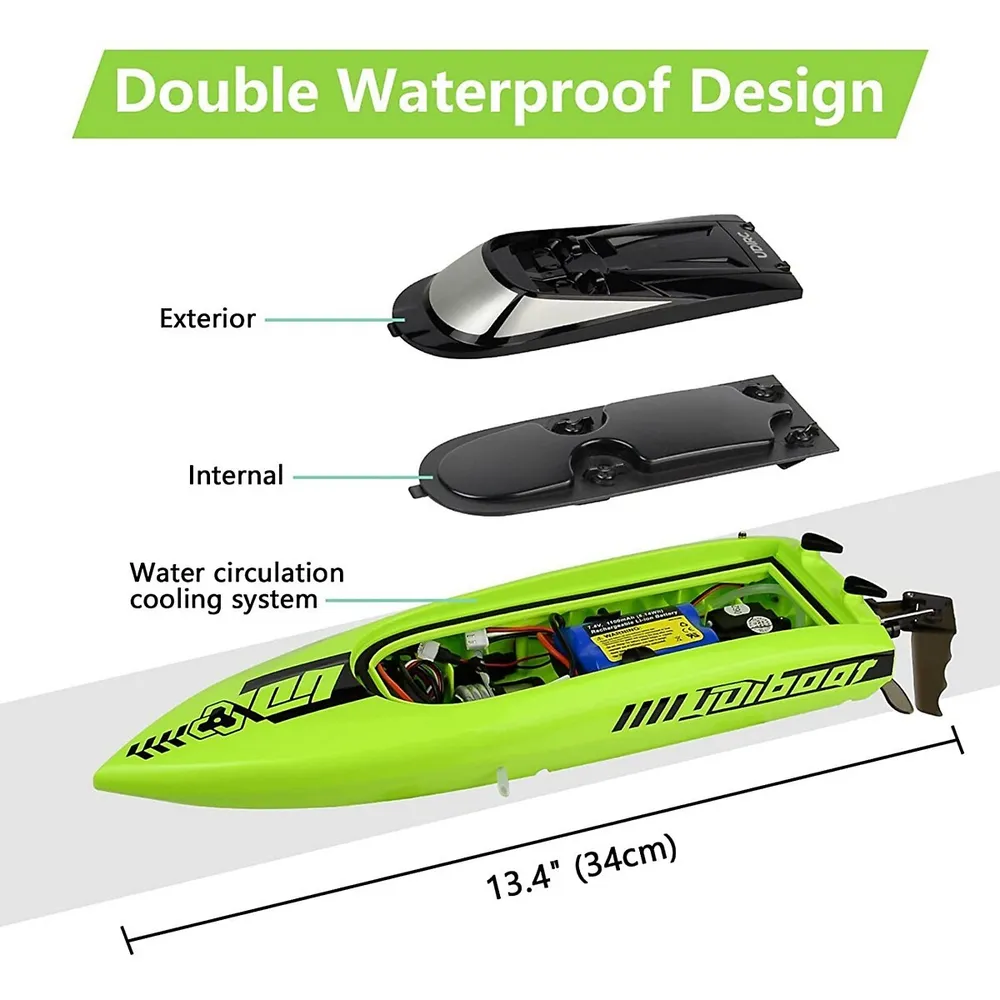 Rc High Speed Boat Toys, Remote Control Toys, High Speed Up To 25km/h, Bonus Battery, Water Cooling System, Self-righting System, Rc Boat For Pool/lake/outdoor