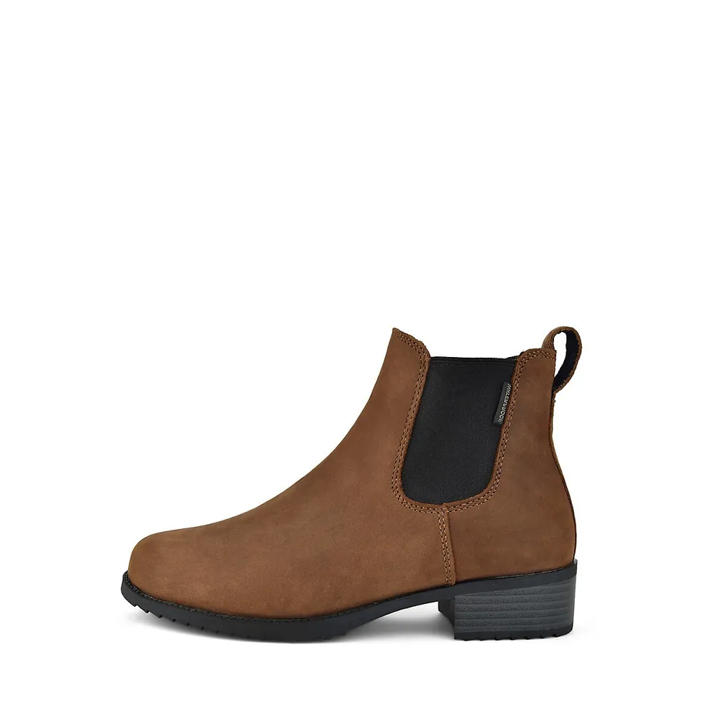 Women's Waterproof Leather Short Chelsea Boots Daily