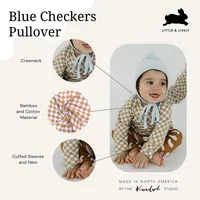 Bamboo/cotton Pullover | Blue Checker