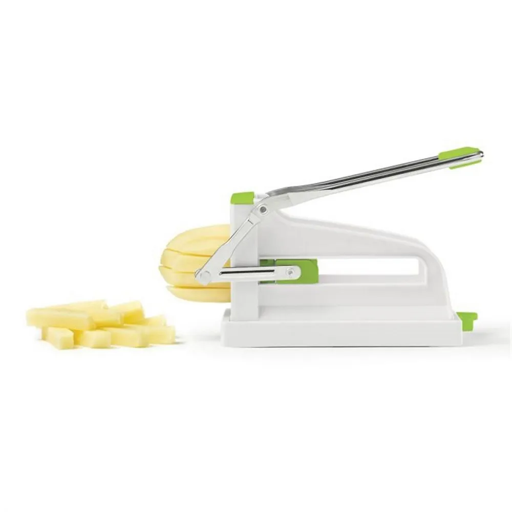 French Fries Cutter With 25 Compartments Removable Blade, Suction Cup Base