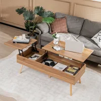 47" Lift Top Coffee Table Central Table With Hidden Compartments For Living Room