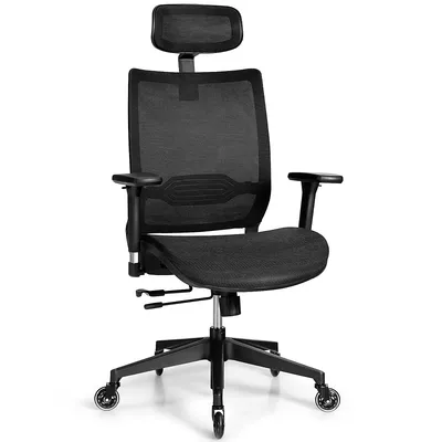 Office Chair Adjustable Mesh Computer Chair With Sliding Seat & Lumbar Support