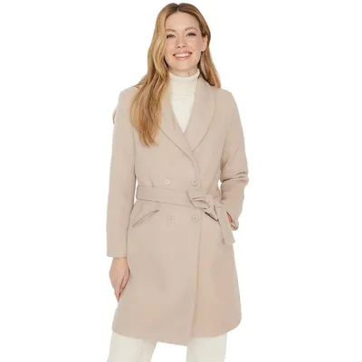 Women Regular Collar Woven Coat