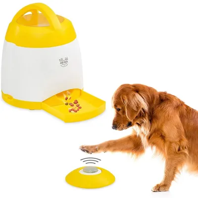 Dog Treat Dispenser – Dog Puzzle Memory Training Activity Toy – Treat While Train, Promotes Exercise By Rewarding Your Dog, Cat, Improves Memory & Positive Training For A Healthier & Happier