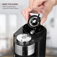 Coffee Grinder Adjustable Automatic Conical Burr Mill With 25 Precise Grind Setting For 2-12 Cup, Black
