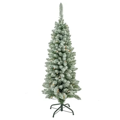 Frosted Fir Needle Prelit Pencil Tree