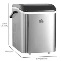 Ice Maker Machine 26lbs/24hrs 2 Sizes Of Bullet Ice Black