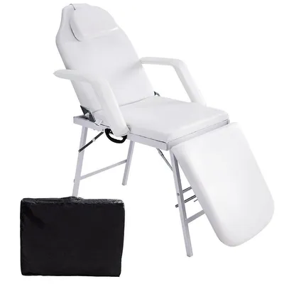 Costway 73" Portable Tattoo Parlor Spa Salon Facial Bed Beauty Massage Table Chair