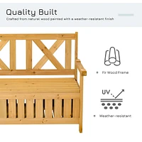 2-seater Wooden Outdoor Bench With Storage Box