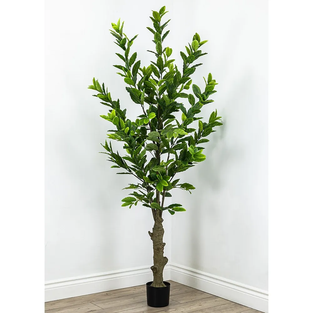 Artificial Botanical Lemon Tree In Green 82 In. Height