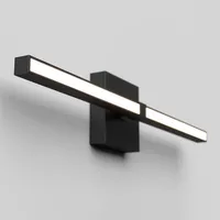 Convertible Pro Modern Bathroom Vanity Light Fixture, Matte Black