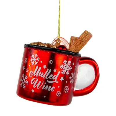4" Mulled Wine Glass Christmas Ornament