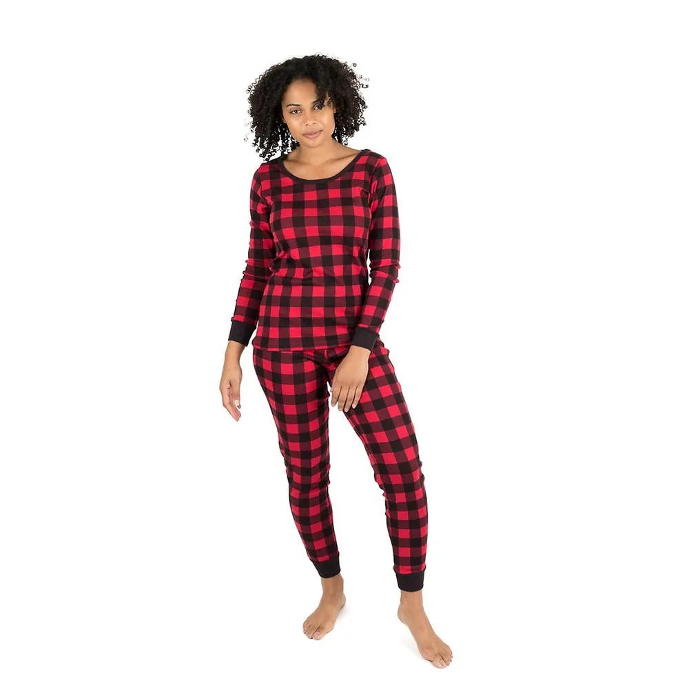 YUSHOW 2 Pack Mens Flannel Pajamas Pants Cotton Buffalo Plaid Pjs