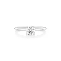 Solitaire Engagement Ring With 0.70 Carat Tw Of Laboratory-grown Diamond In 18kt White Gold