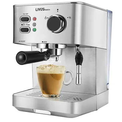 Espresso Machine Coffee Maker, 15-bar Pump, Steam Wand Multifunction coffee machine - silver