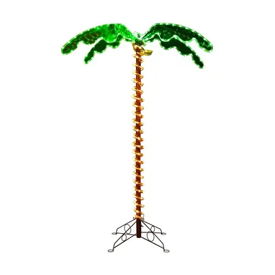 5ft Pre-lit Led Rope Light Palm Tree Hawaii-style Holiday Decor W/ 198 Led Lights