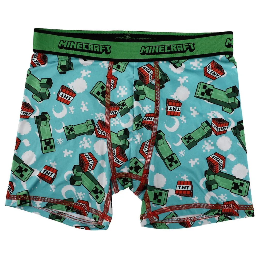Bioworld Minecraft Characters Weapons Tools 3 Pack Boys Boxers Set