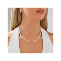 Cultured Freshwater Pearl Necklace In Sterling Silver