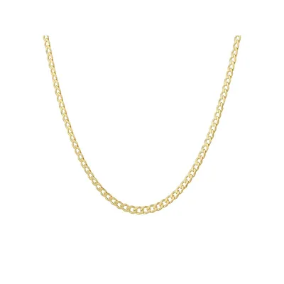 60cm (24") 3mm-3.5mm Width Curb Chain In 10kt Yellow Gold