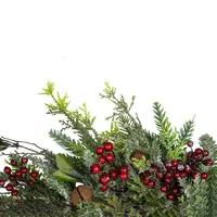 Frosted Pine And Berry Artificial Christmas Wreath, 25-inch, Unlit