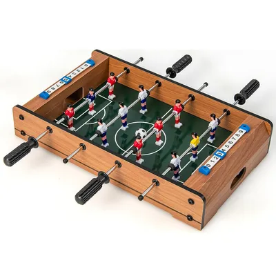 Mini Football Table For Double Player W/ Durable Handle 2 Footballs Game Room
