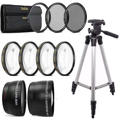 58mm Fisheye Wide Angle & Telephoto Lens Top Accessory Kit For Canon Dslr Camera