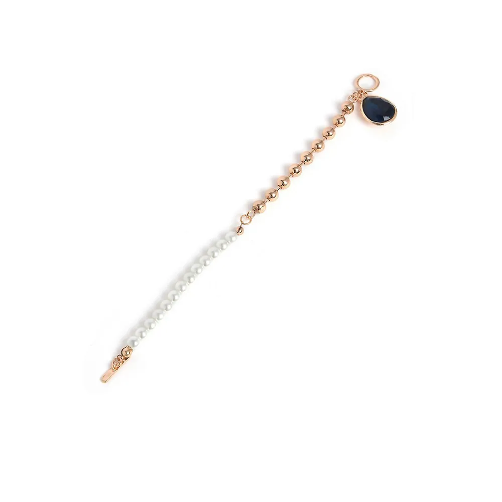 Gold-toned Pearl Bracelet