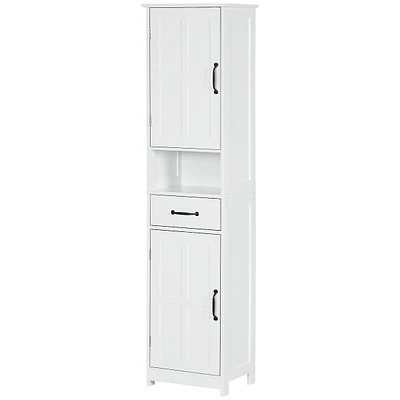 Bathroom Storage Cabinet With Open Shelf Adjustable Shelves