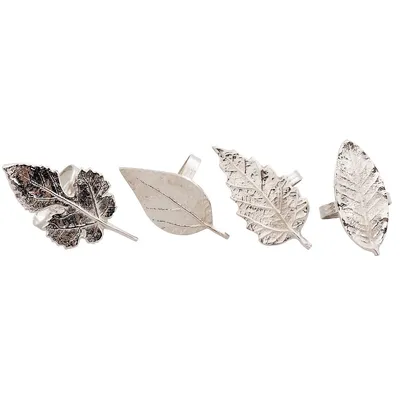 Napkin Rings Assorted Leaves Design