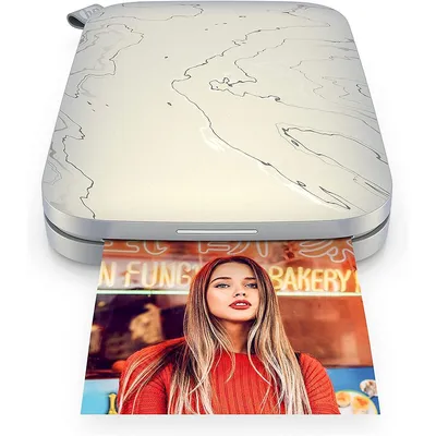 Portable 2.3x3.4 Instant Photo Printer (eclipse) Print Pictures On Zink Sticky-backed Paper From Your Ios & Android Device.