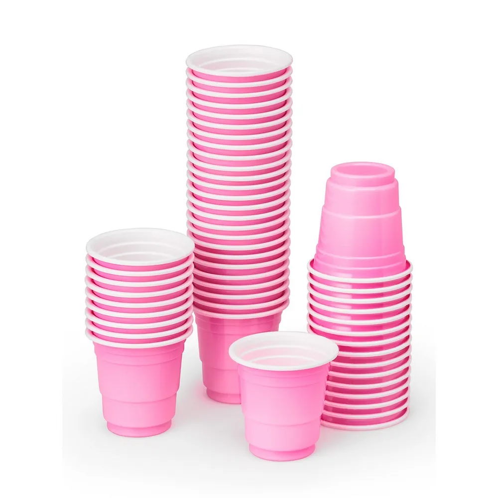 Pink Plastic Cups