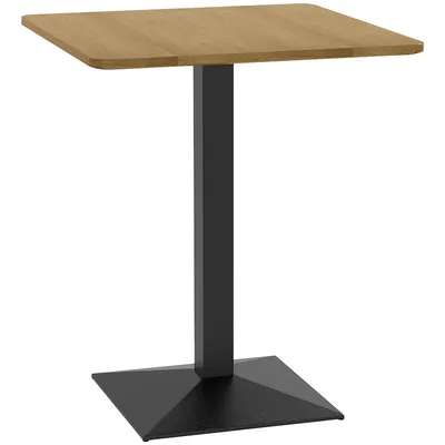 Square Dining Table, Modern Kitchen Table With Steel Base