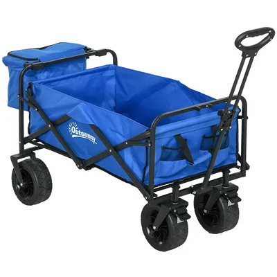Collapsible Wagon Cart With Cooler Bag And Carrying Bag