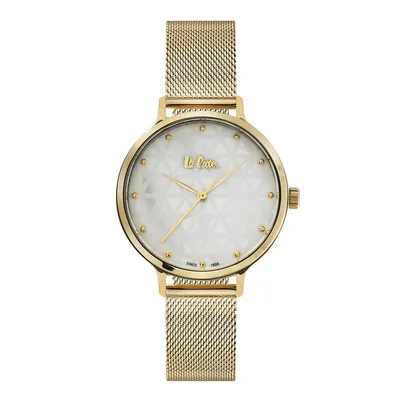 Ladies Lc06867.120 3 Hand Yellow Gold Watch With A Yellow Gold Mesh Band And A White Dial