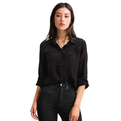 Eclipse Rolled Sleeve Blouse