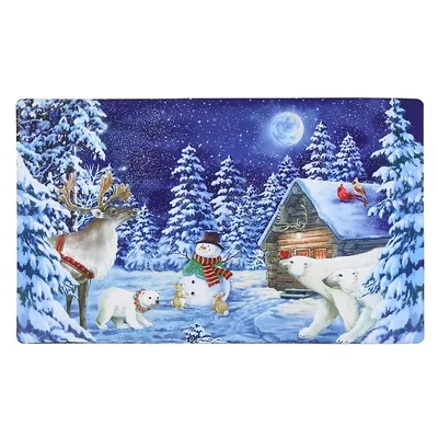 Printed Rubber Mat (white Christmas)