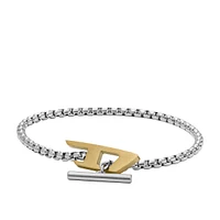 Men's Two-tone Stainless Steel Chain Bracelet