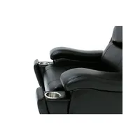 Black Leather Gel Power Recliner Chair With Usb Chargers