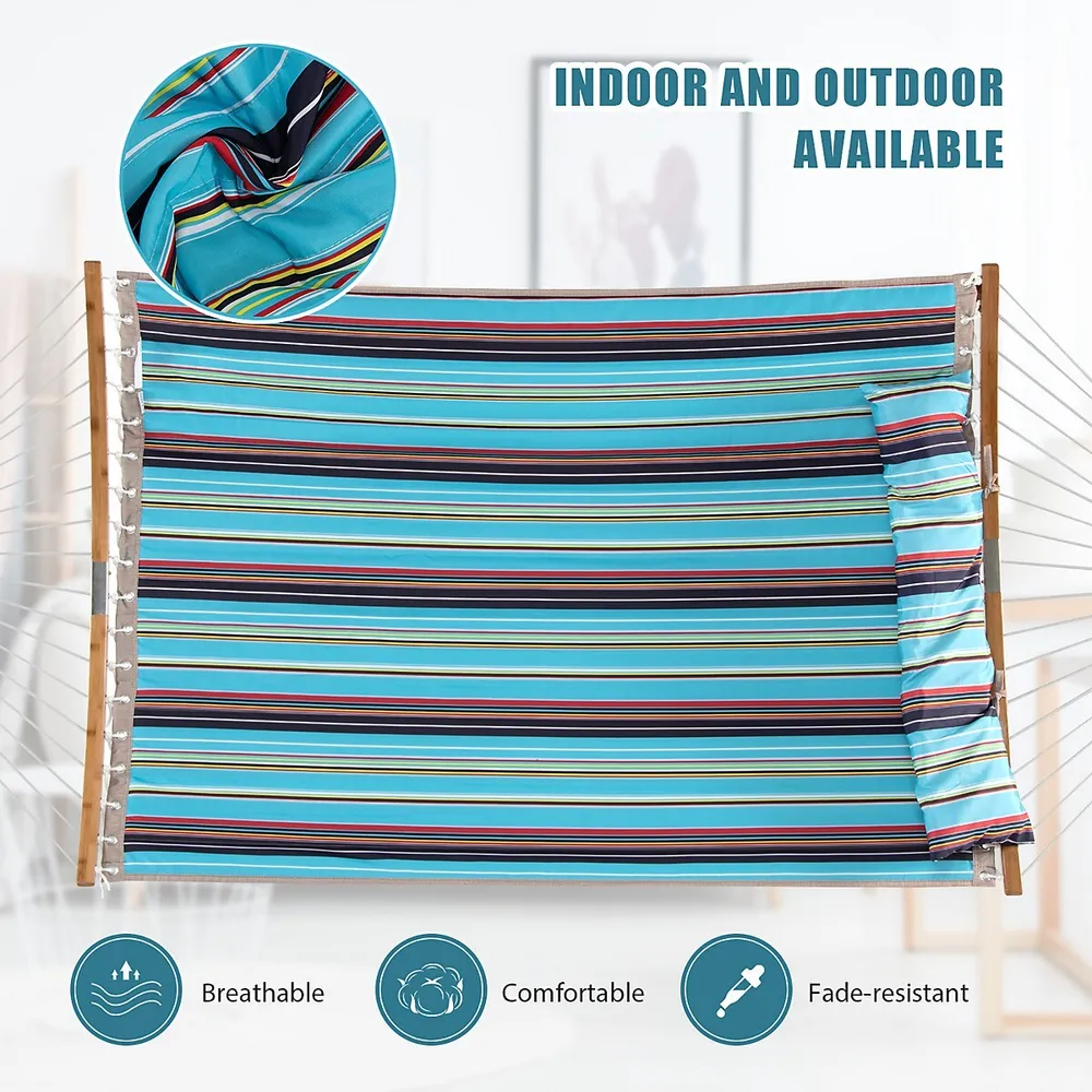 Hammock Chair With Stand Heavy Duty Portable Carrying Bag Cushion Pillow Redblue