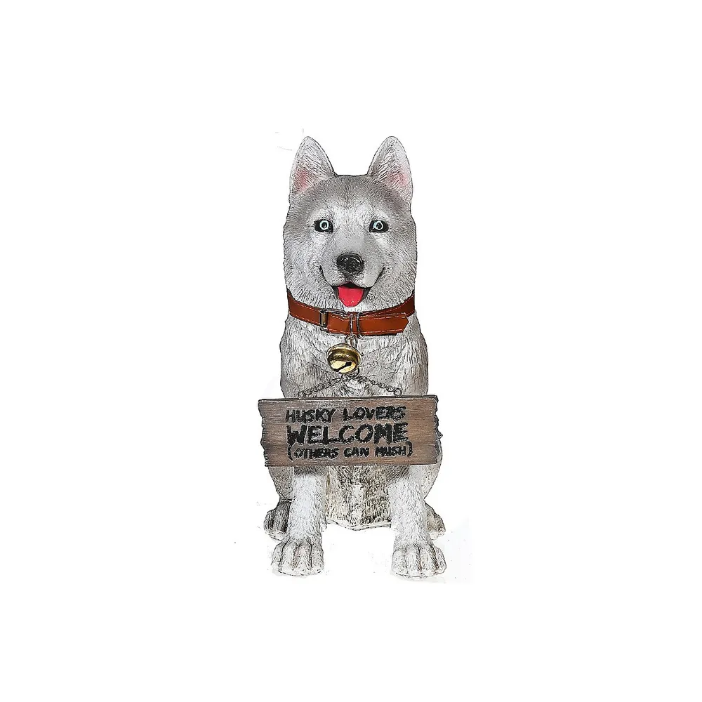 Husky With Sign Scout