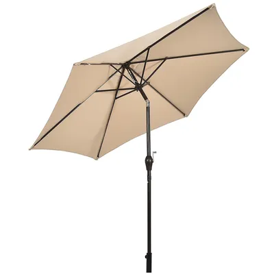 10ft Outdoor Market Patio Table Umbrella Push Button Tilt Crank Lift