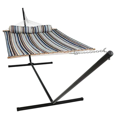 2-person Double Quilted Hammock With 15' Stand