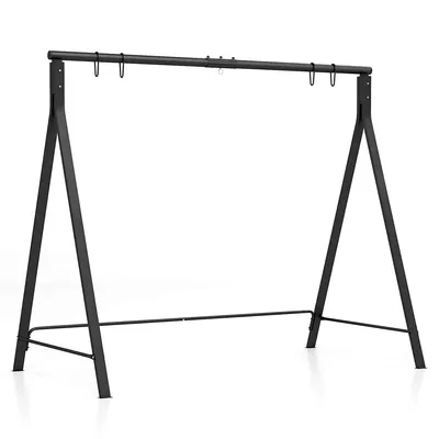 Outdoor Porch Swing Frame Patio Metal Swing Stand With A-shaped Structure